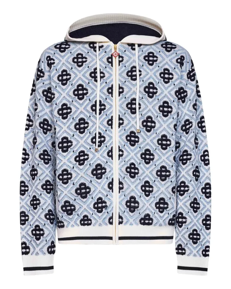 Casablanca Paris CC Monogram jacquard hoodie - Blau Blau