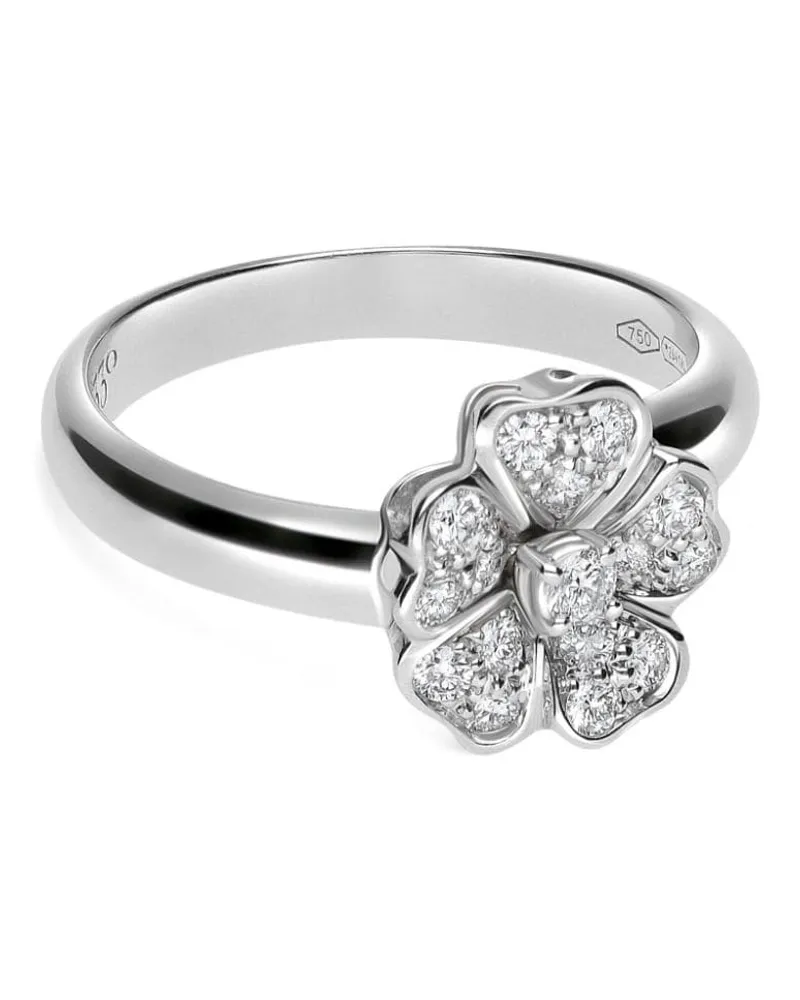 LEO PIZZO 18kt Weißgoldring mit Diamanten - Silber Silber