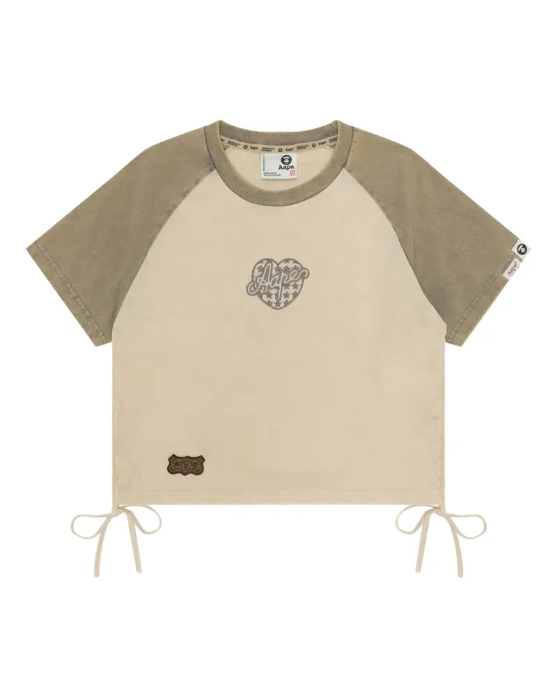 BAPE T-Shirt mit Logo-Stickerei - Nude Nude