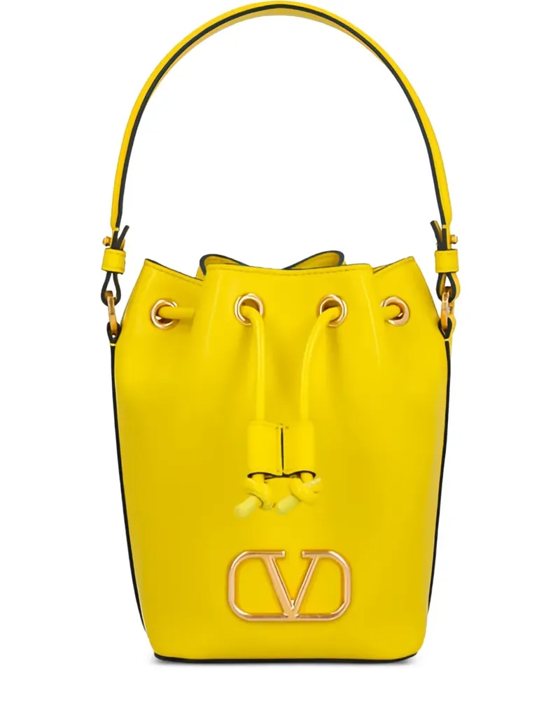 Valentino Garavani VLogo Beuteltasche mit Kordelzug - Gelb Gelb