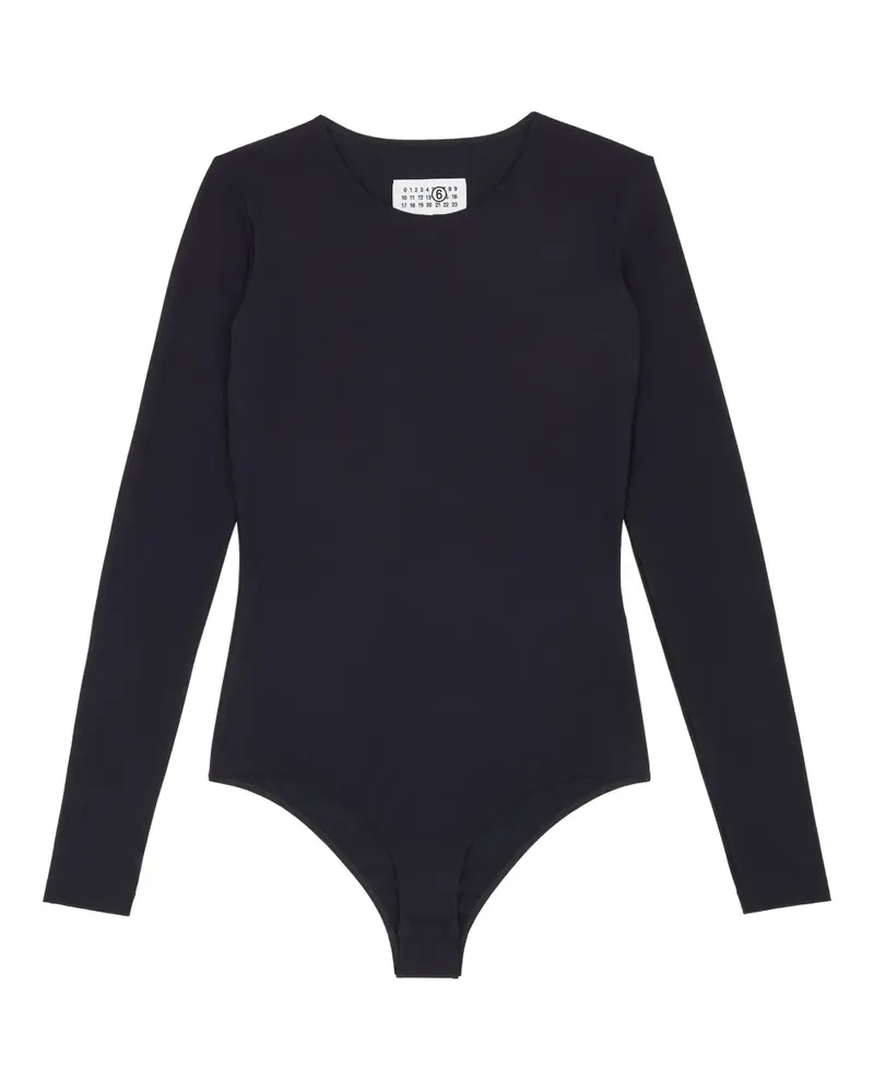Maison Margiela Langärmeliger Jeans-Body - Schwarz Schwarz