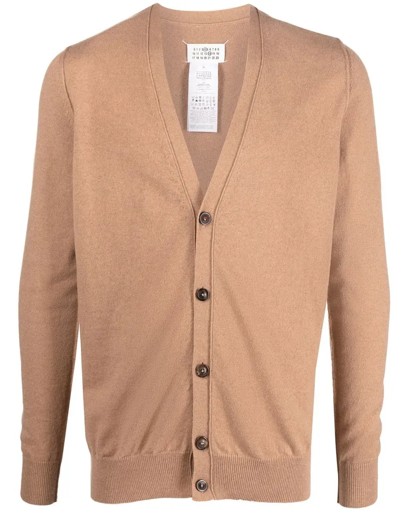 Maison Margiela Kaschmircardigan mit V-Ausschnitt - Braun Braun