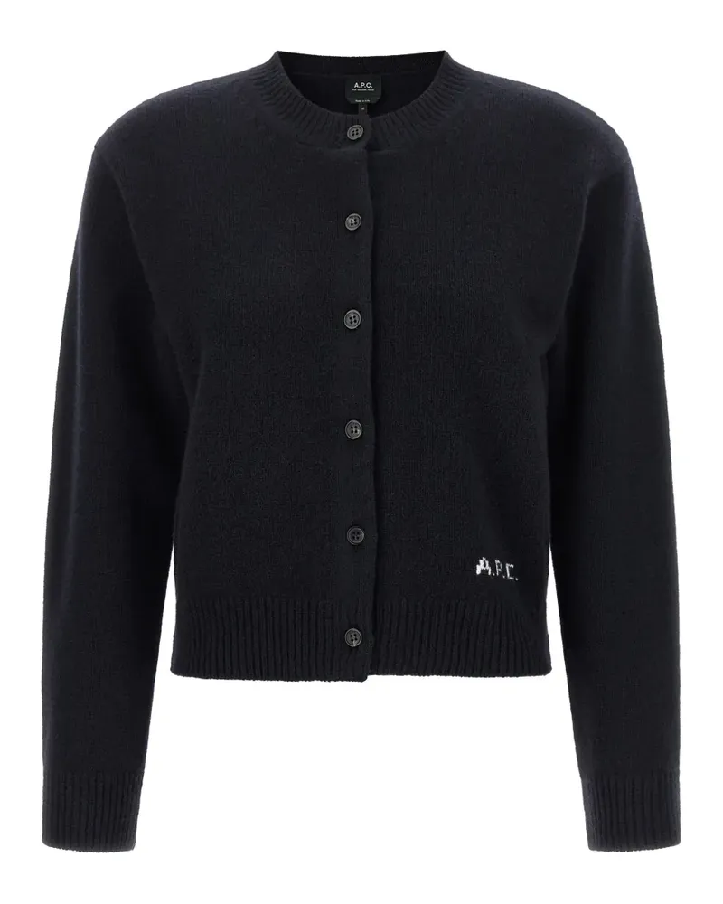 A.P.C. Bestickter Cardigan - Blau Blau