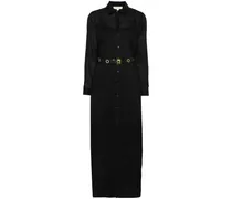 Langes Hemdkleid - Schwarz