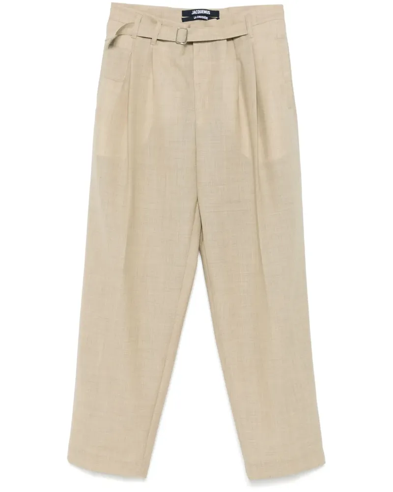 Jacquemus Le Pantalon Hose aus Canvas - Nude Nude