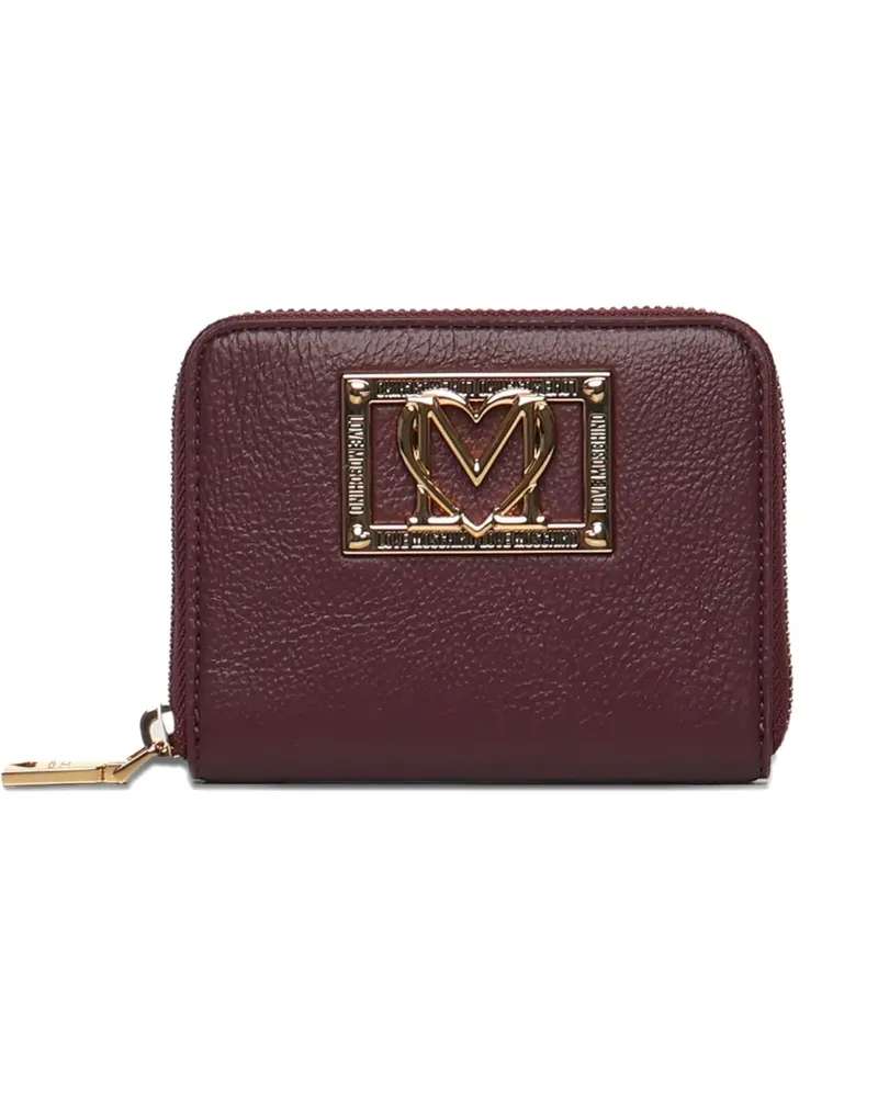 Moschino Portemonnaie mit Logo-Schild - Rot Rot
