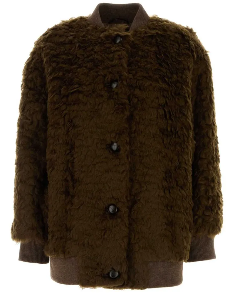 Max Mara Teddy Bomberjacke - Braun Braun