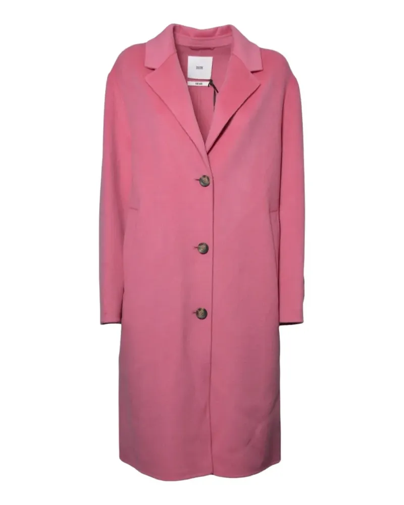 SOLOTRE notched-lapel single-breasted coat - Rosa Rosa