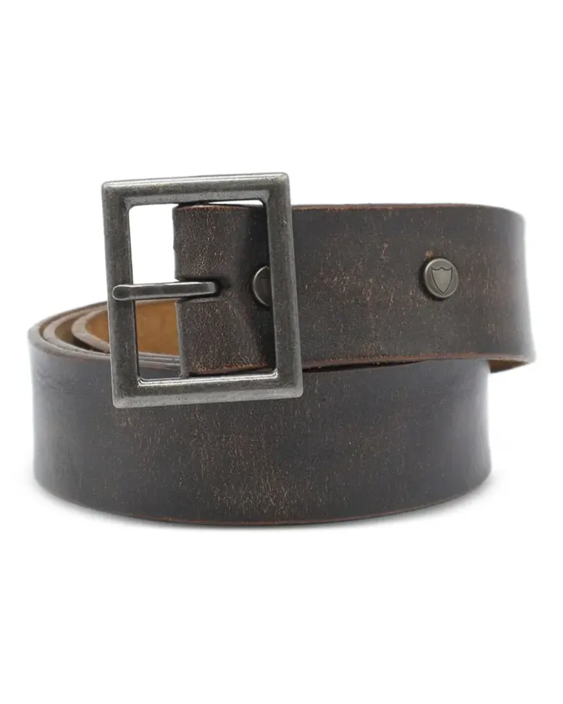 HTC Hollywood Trading Company Calico leather belt - Schwarz Schwarz