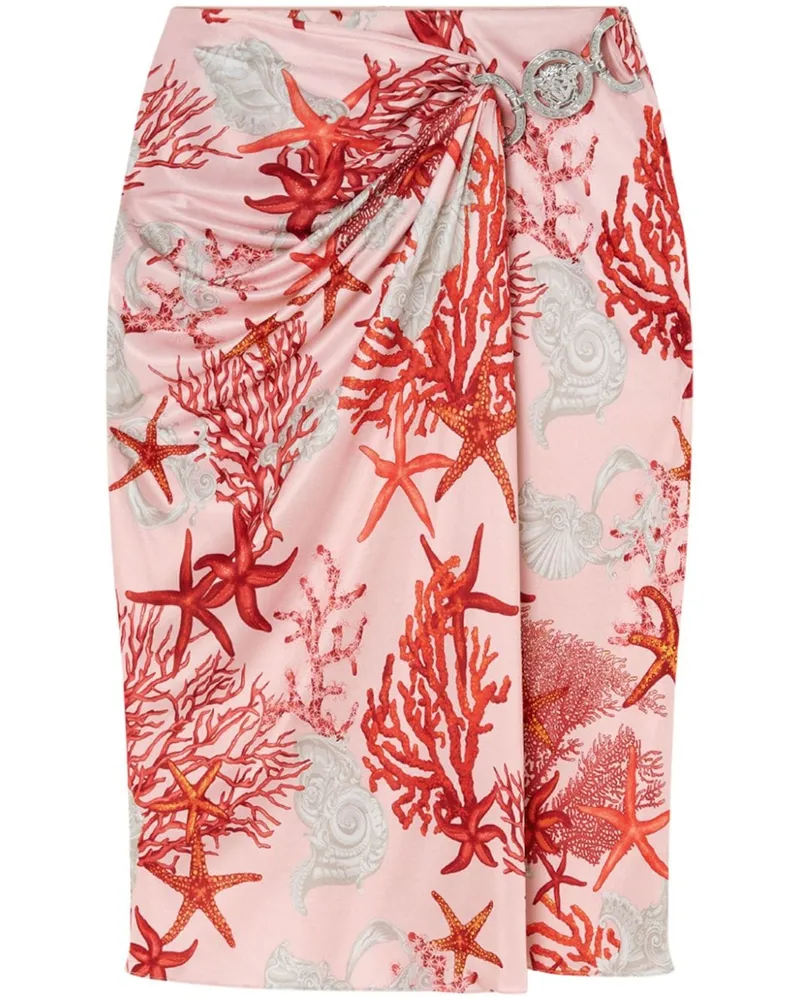 Versace Geraffter Barocco Sea Midirock - Rosa Rosa