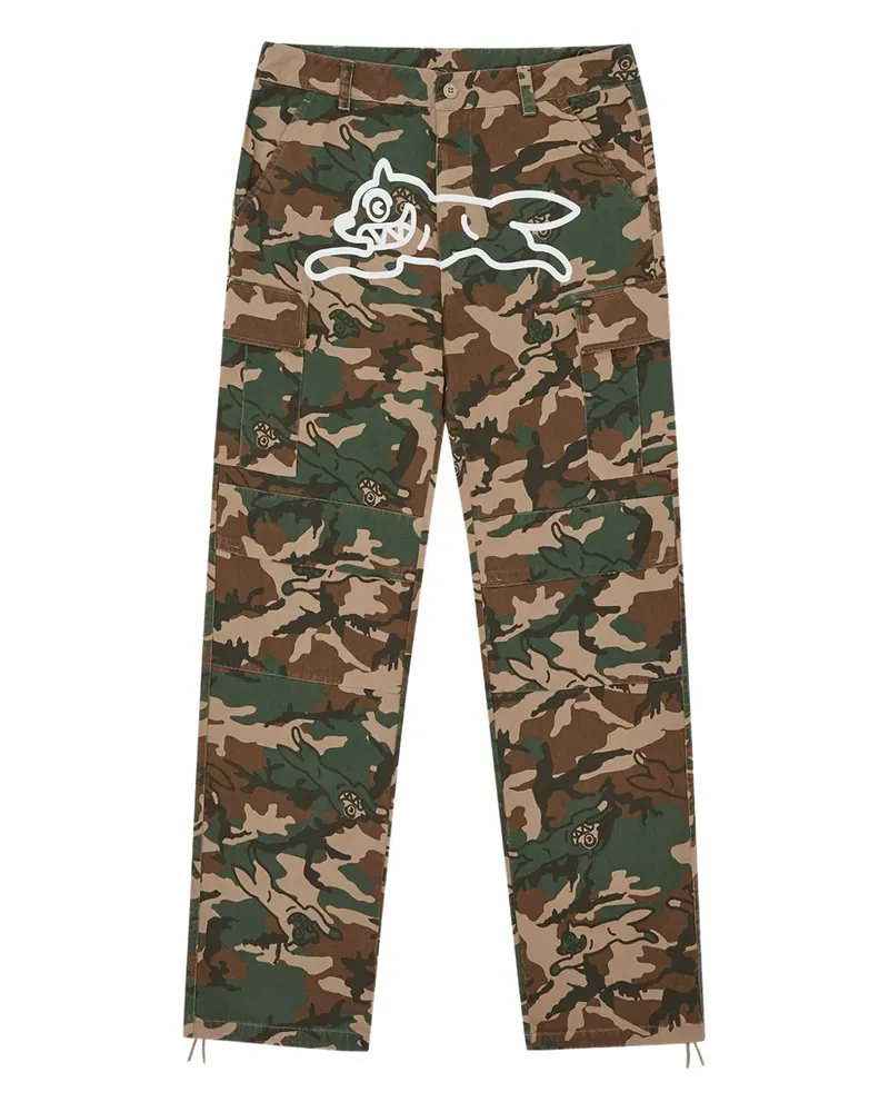 ICECREAM Camouflage-Hose mit Logo - Grün Grün