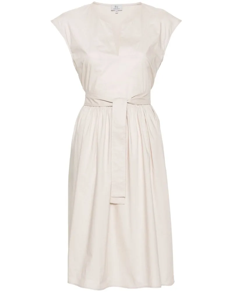 Woolrich Gerafftes Popeline-Kleid - Nude Nude
