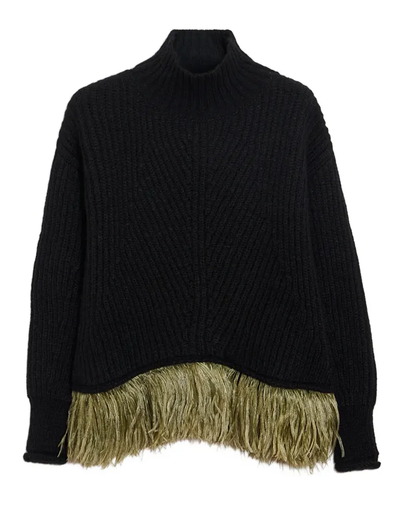 La DoubleJ High Kick Pullover - Schwarz Schwarz
