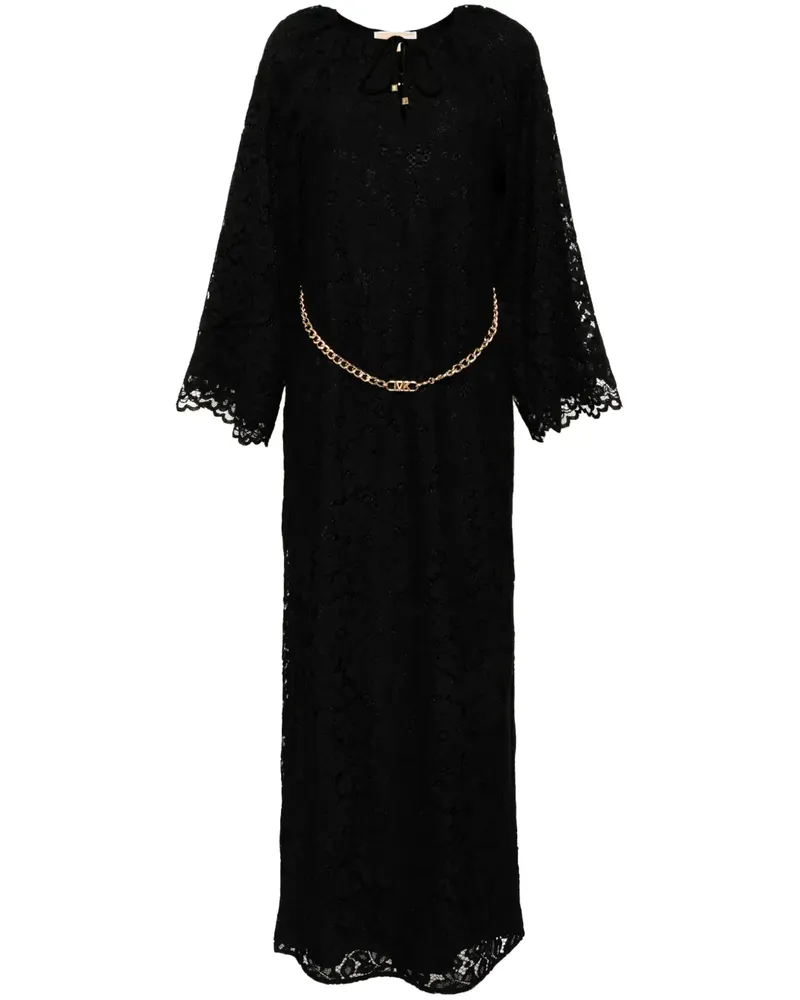 Michael Kors Kaftan mit Glockerärmeln und Blumenspitze - Schwarz Schwarz