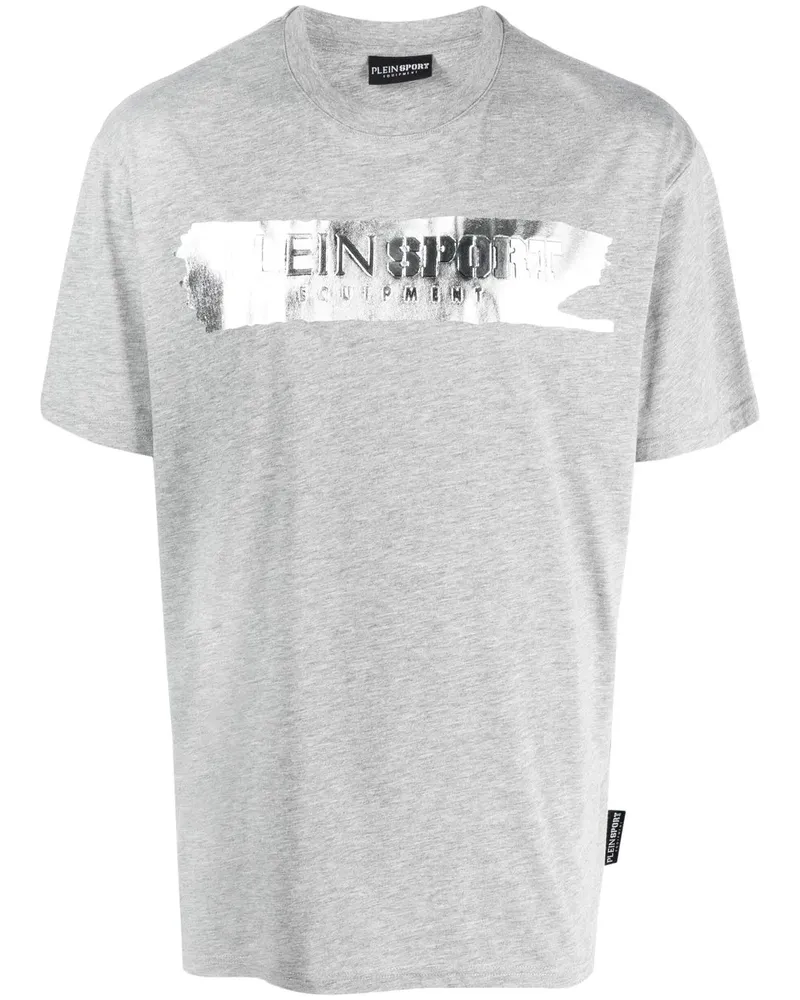 Philipp Plein T-Shirt mit Logo-Prägung - Grau Grau