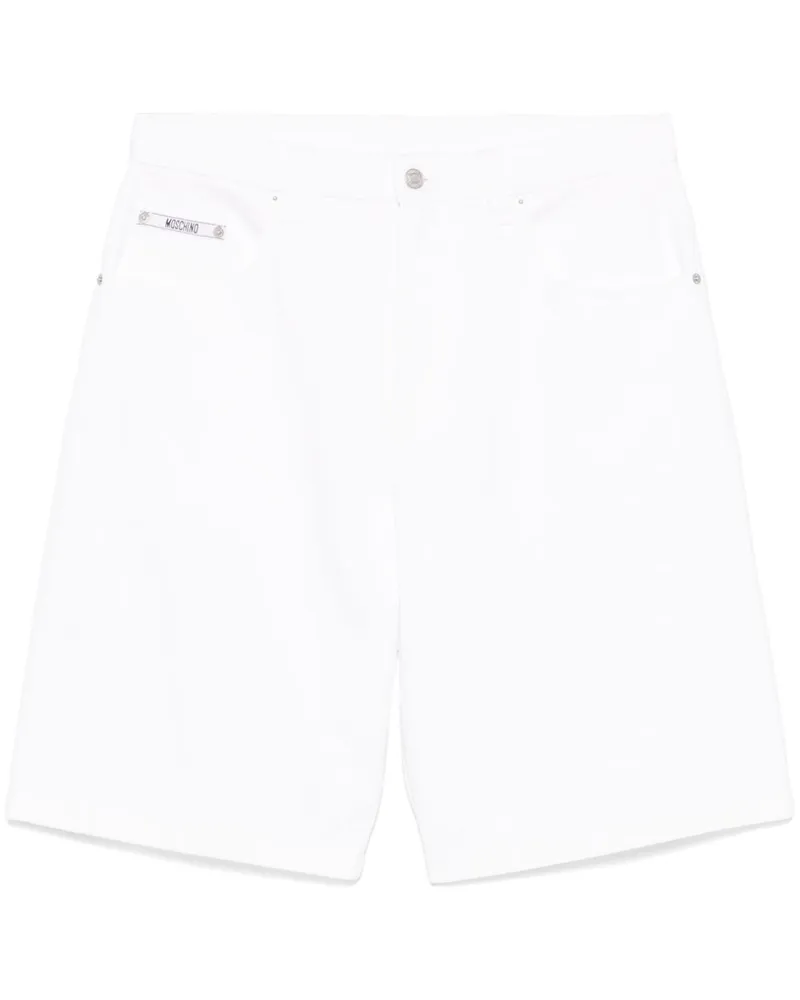 Moschino Jeans-Shorts mit Logo-Stickerei - Weiß Weiß