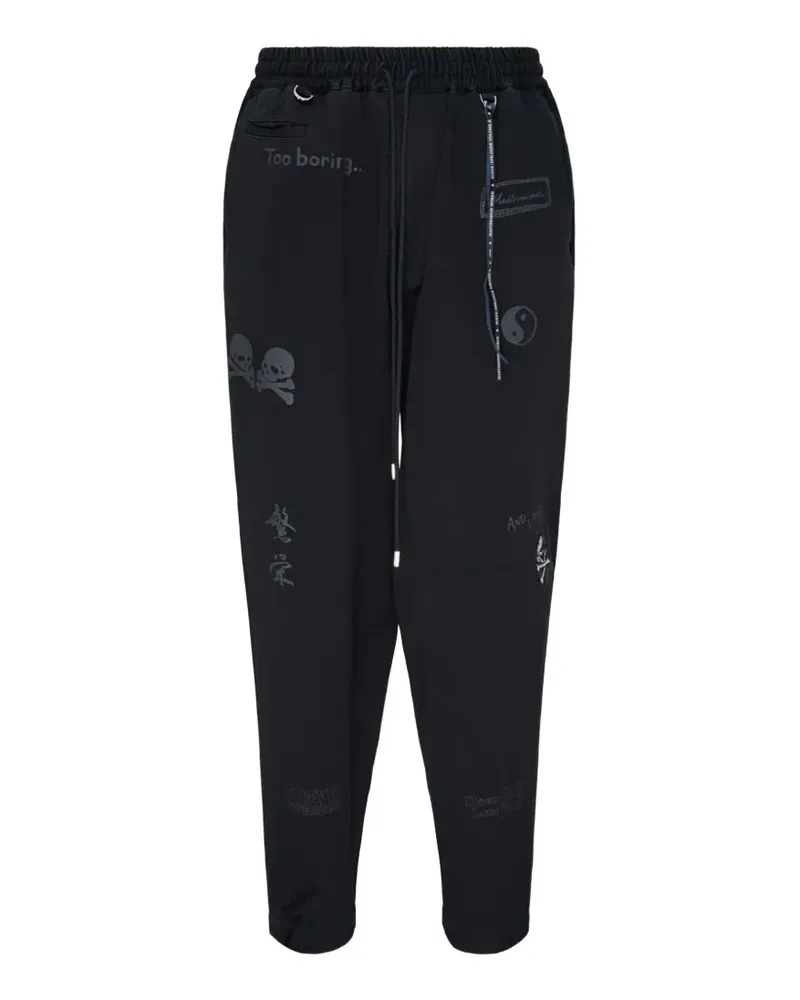 Mastermind Japan Hose mit Kordelzug - Schwarz Schwarz
