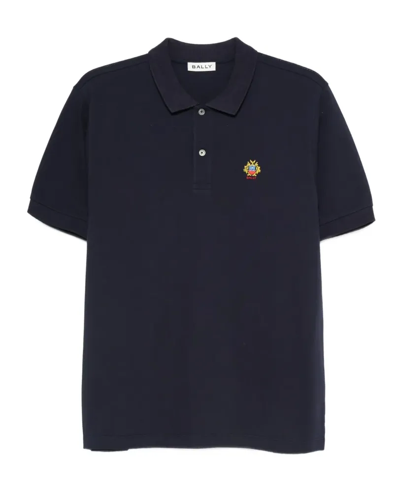 Bally Poloshirt mit Logo-Patch - Blau Blau