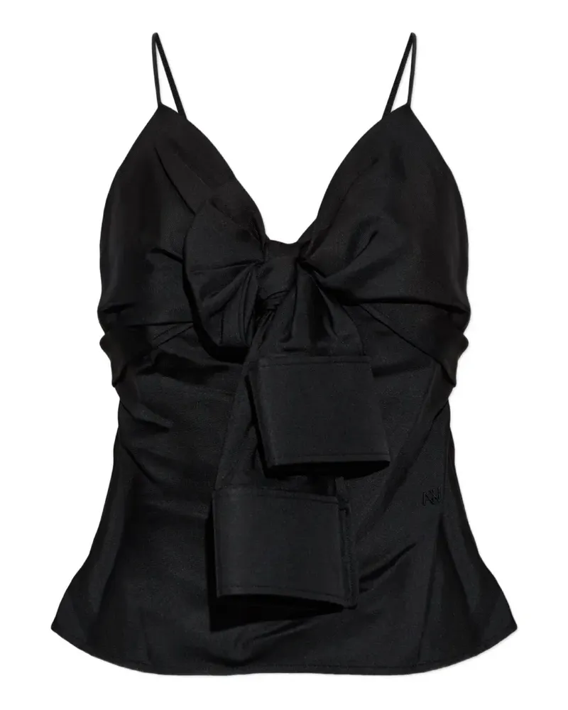 Alexander Wang bow-detail silk top - Schwarz Schwarz