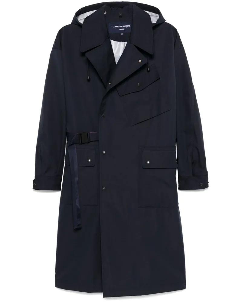Comme des Garçons Trenchcoat mit Kapuze - Blau Blau