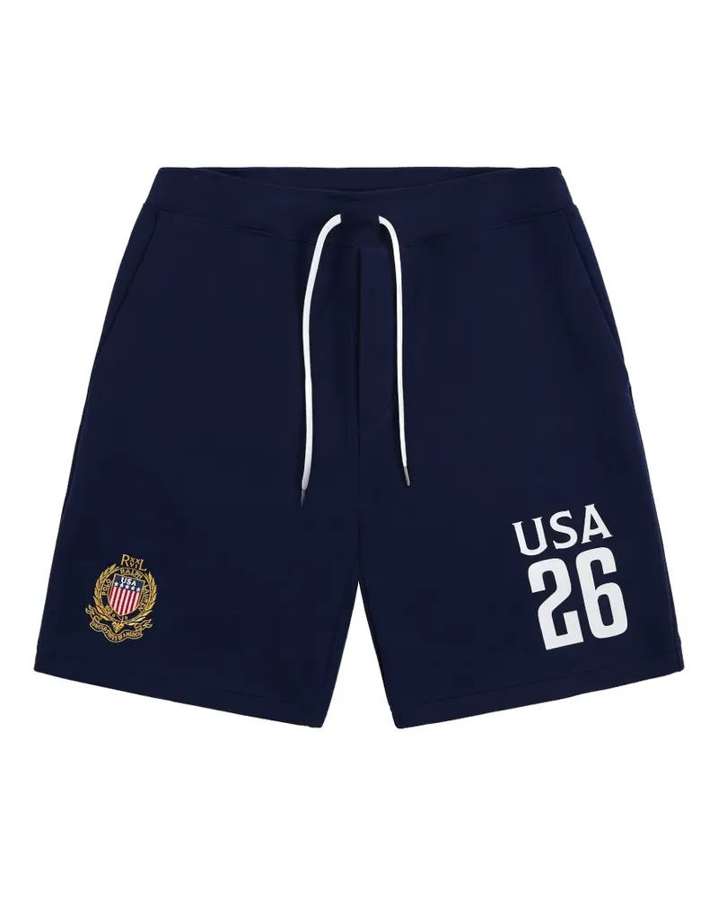 Ralph Lauren double-knit logo-print shorts - Blau Blau