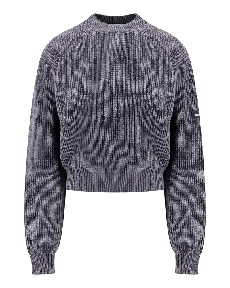 Balenciaga logo-patch sweater - Grau Grau