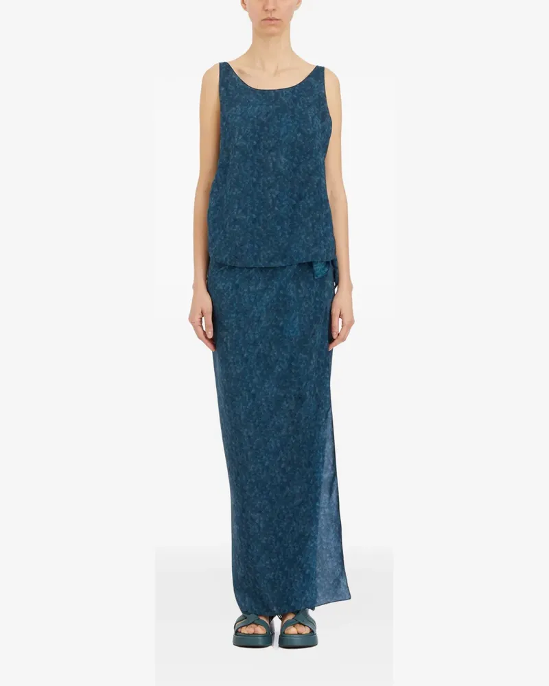 Cortana Malena silk maxi dress - Blau Blau