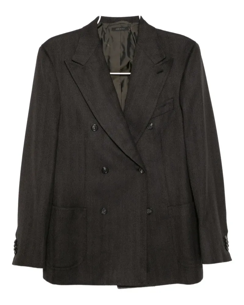Brioni Doppelreihiges Sakko - Braun Braun