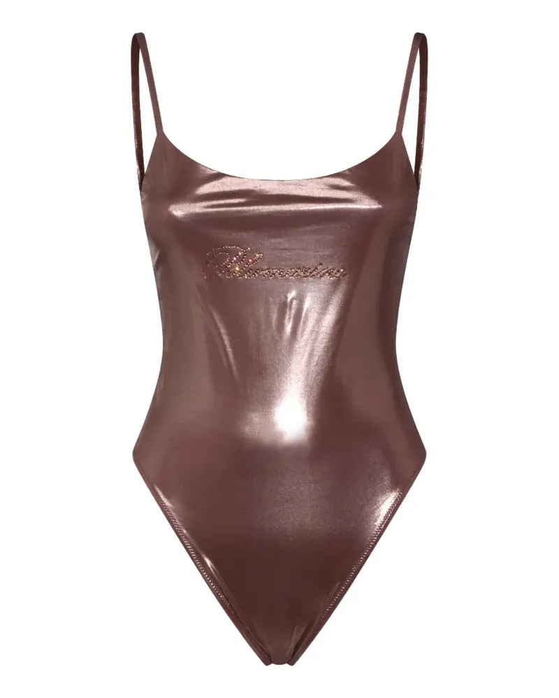 Blumarine Badeanzug mit Logo - Braun Braun