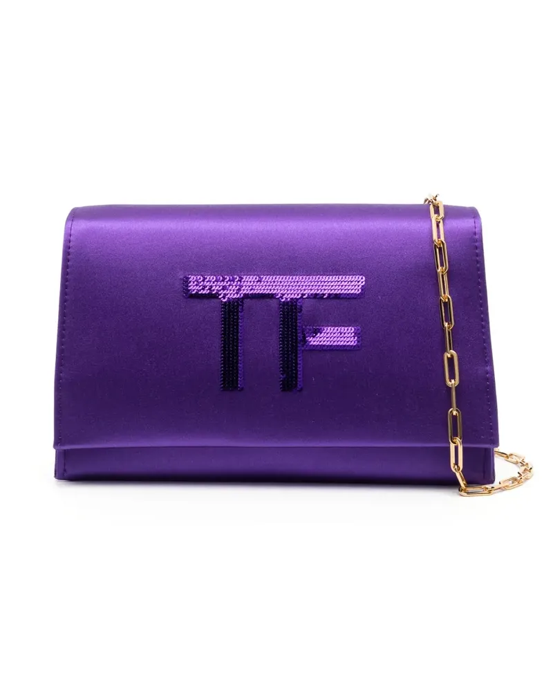 Tom Ford Umhängetasche mit Pailletten - Violett Violett