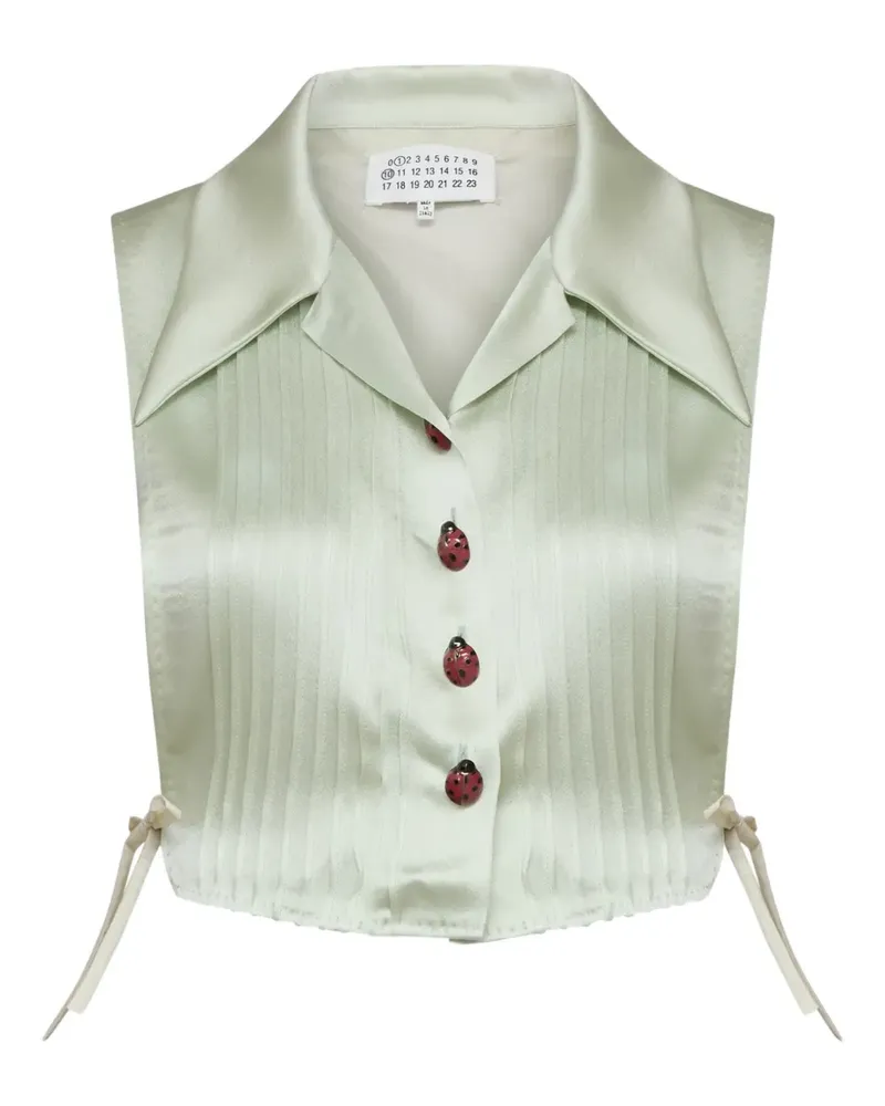 Maison Margiela polo-collar vest - Grün Grün