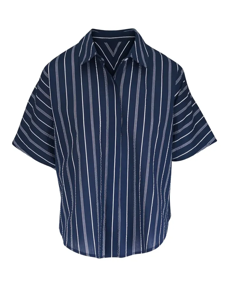 Zero + Maria Cornejo Gestreiftes Hemd - Blau Blau