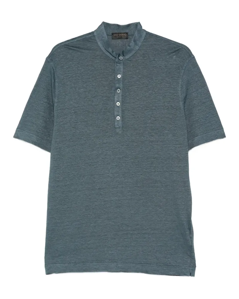 Dell'oglio T-Shirt mit Knöpfen - Blau Blau