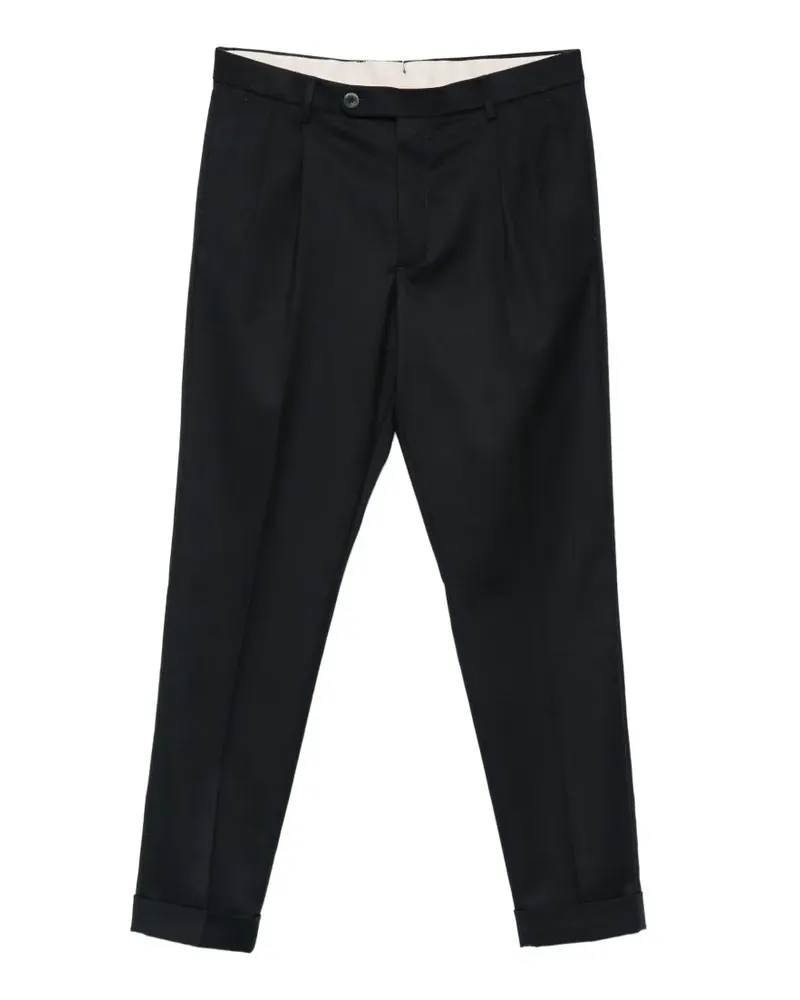 GTA Luca Bundfaltenhose mit Umschlag - Blau Blau