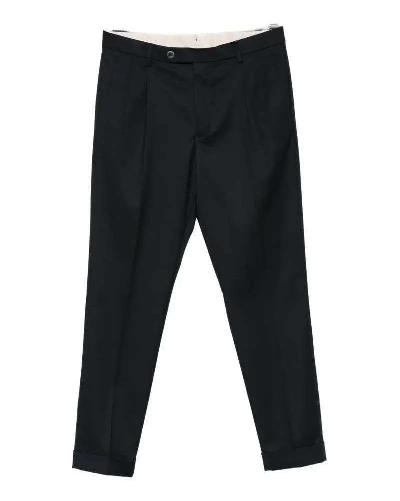 GTA Luca pleated turn-up cuff trousers - Blau Blau