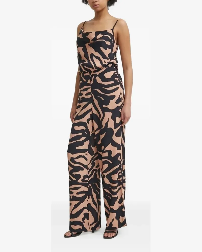 Sisley Jumpsuit mit Zebra-Print - Braun Braun