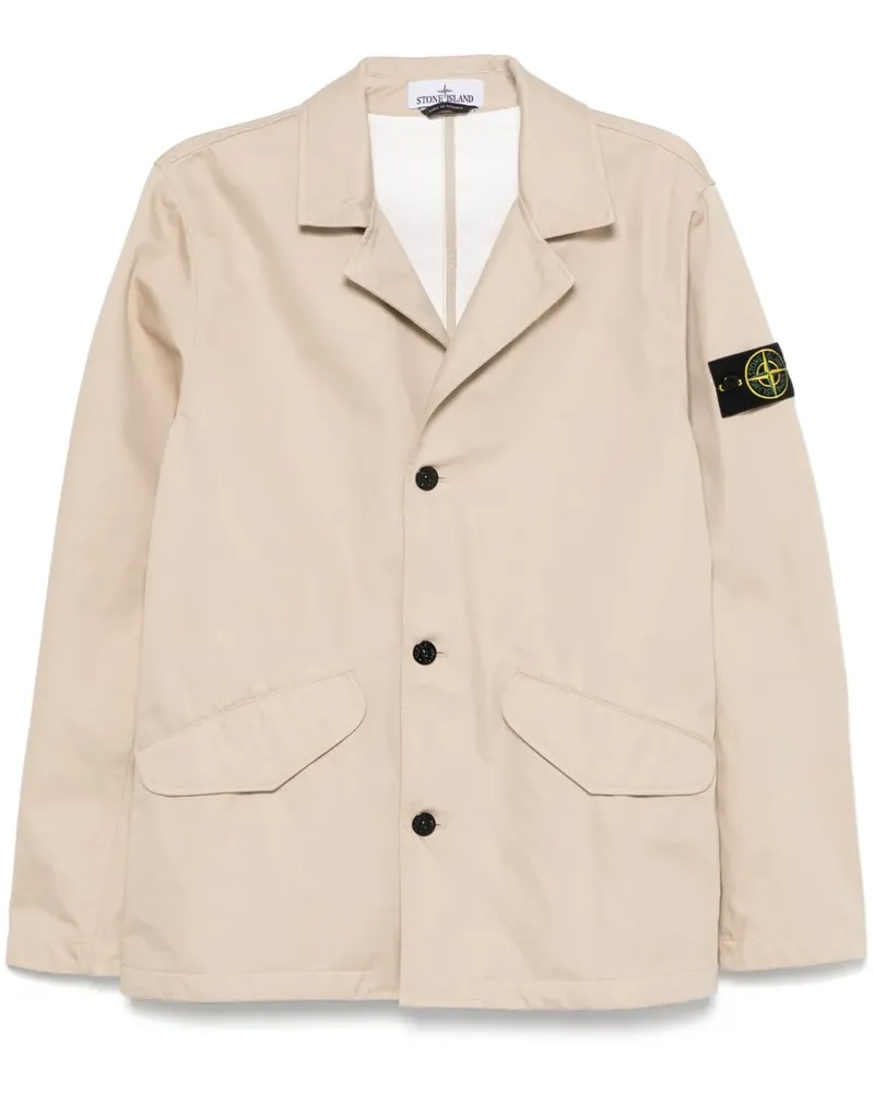 Stone Island Raso Gommato 3L Jacke - Nude Nude