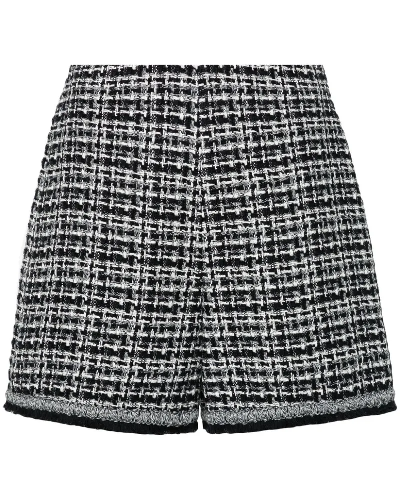 Moncler Tweed-Shorts mit hohem Bund Schwarz