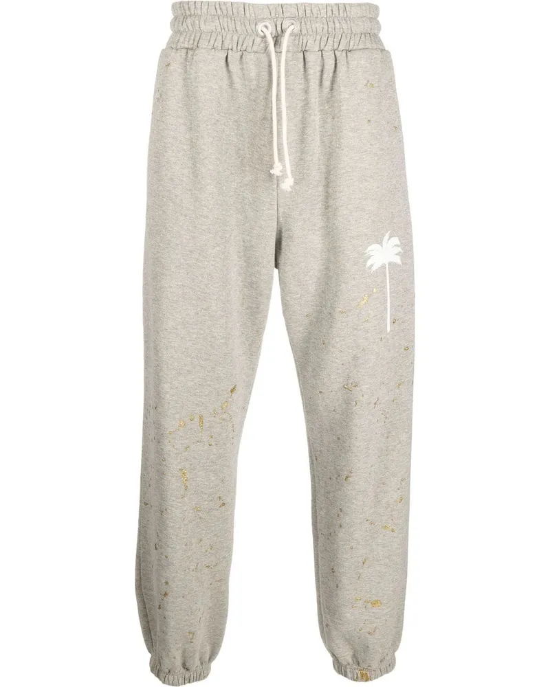 Palm Angels Jogginghose mit Farbklecks-Print - Grau Grau