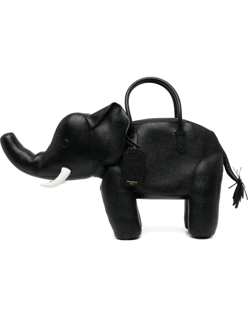 Thom Browne Elephant Tote Bag mit Henkel - Schwarz Schwarz