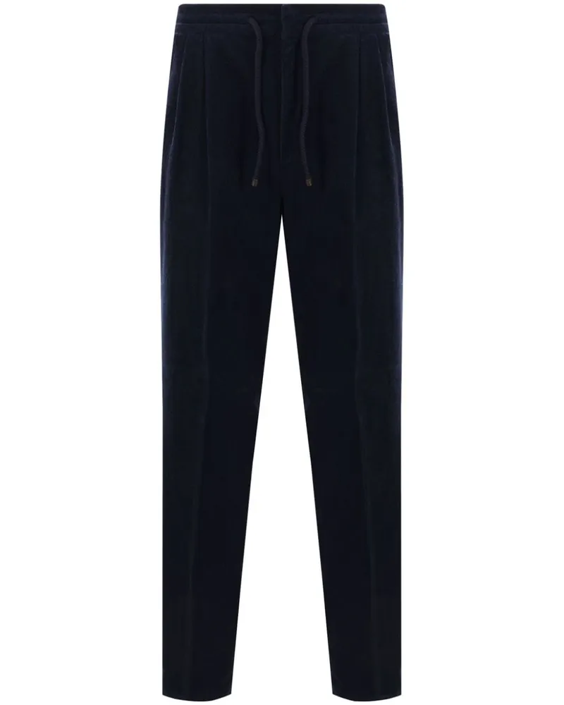 Brunello Cucinelli Tapered-Jogginghose aus Cord - Blau Blau