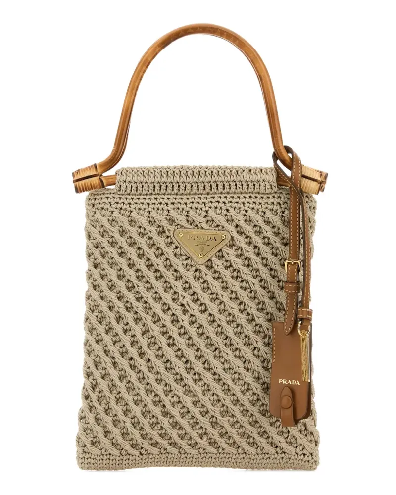 Prada Gehäkelte Handtasche - Nude Nude