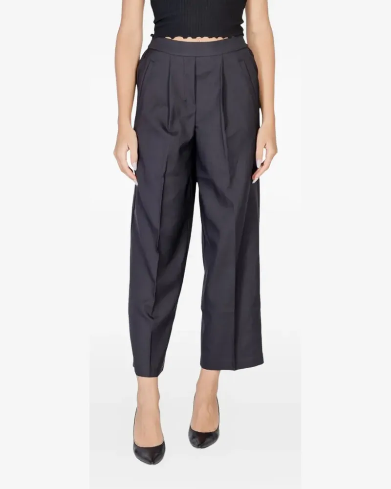 ICHI Ihzimmie pleated wide-leg trousers - Schwarz Schwarz