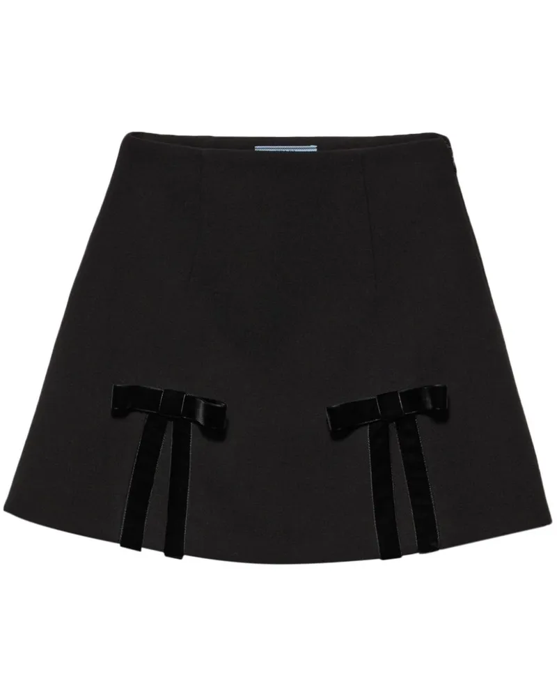 Prada Natté Minirock - Schwarz Schwarz
