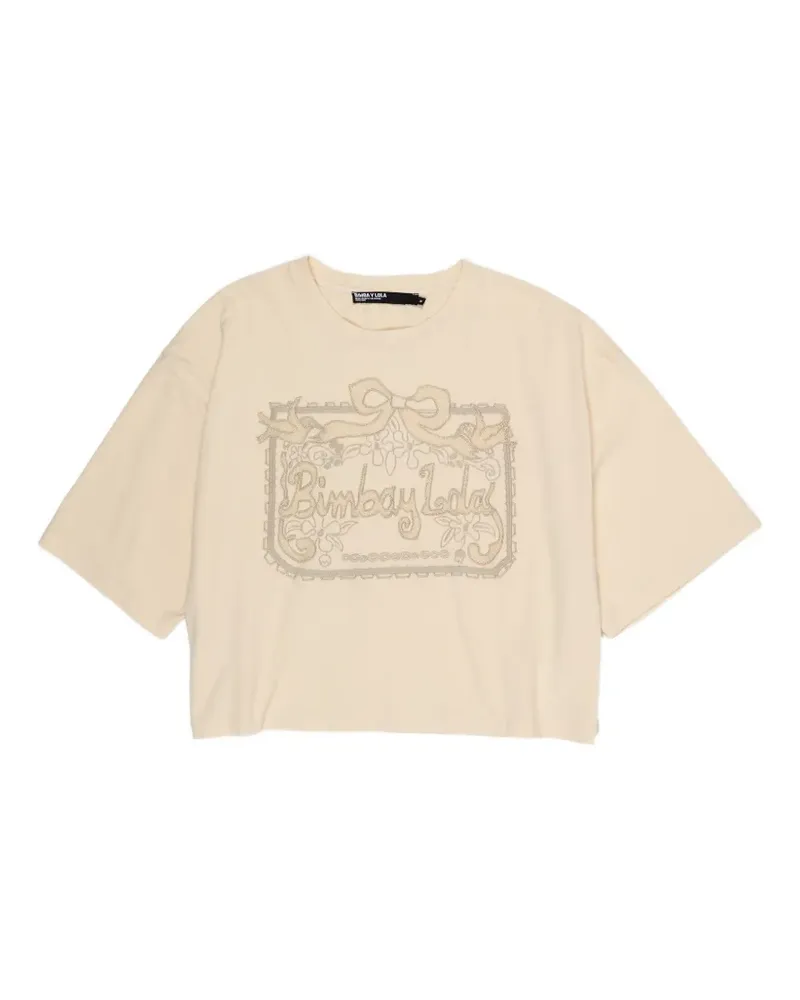 BIMBA Y LOLA T-Shirt mit grafischem Print - Nude Nude