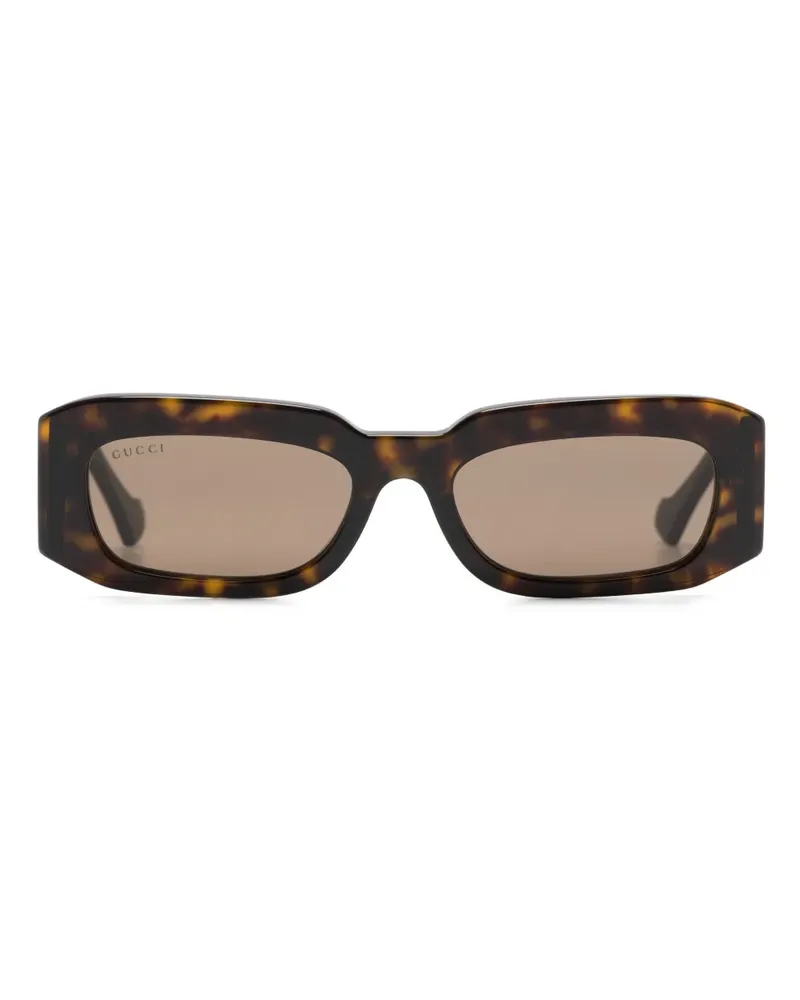Gucci Eckige Brille in Schildpattoptik - Braun Braun