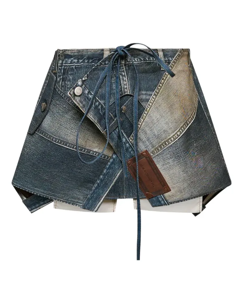 Andersson Bell Upside-Down printed wrap skirt - Blau Blau