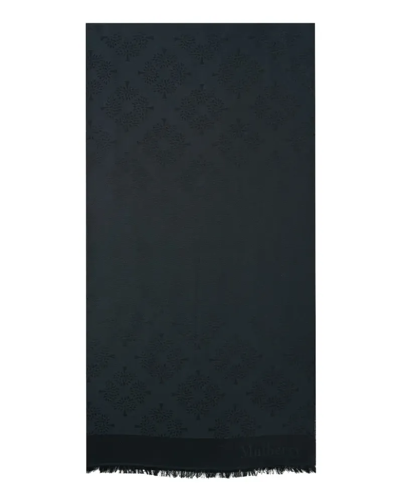 Mulberry Tree Jacquard-Schal - Schwarz Schwarz