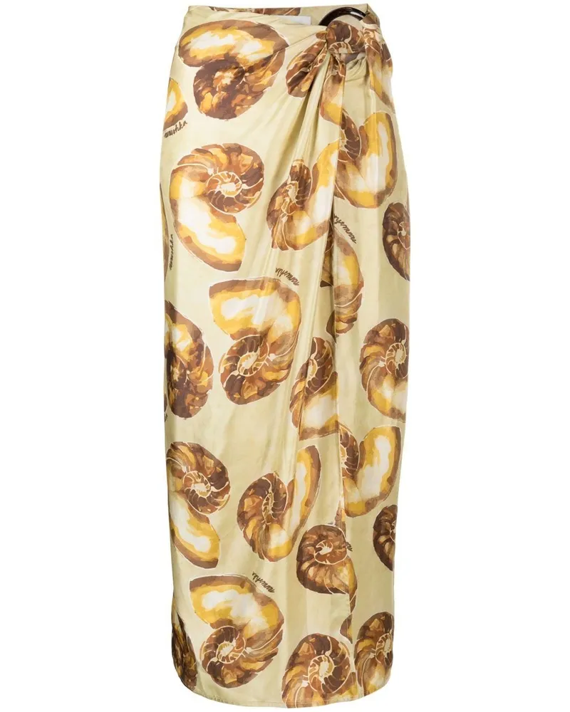 Nanushka Sarong mit Print - Nude Nude