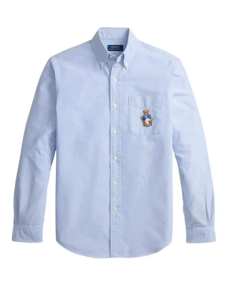Ralph Lauren Oxford-Hemd mit Teddy-Motiv - Blau Blau
